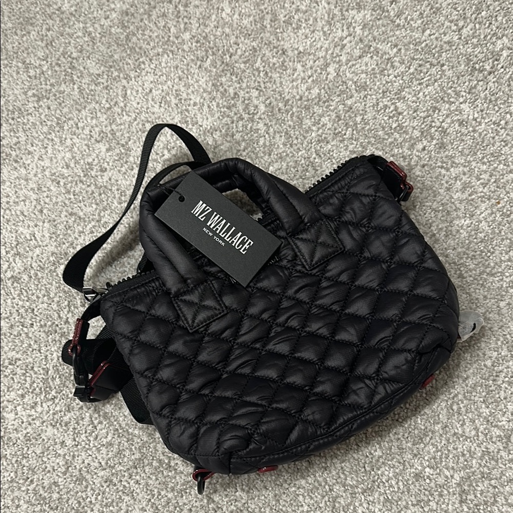 MZ Wallace Black Quilted Mini Bag